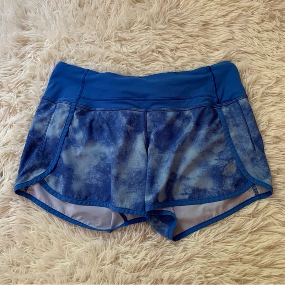 Lululemon Speed Short Tidal Trip Pipe Dream Blue Pipe Dream Blue Tye Dye - Picture 12 of 13